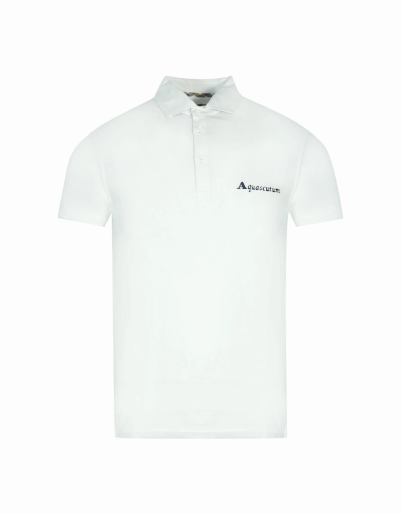 Signature Logo White Polo Shirt