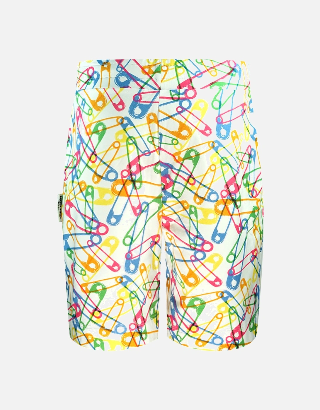 Multicolour Pin Design White Shorts