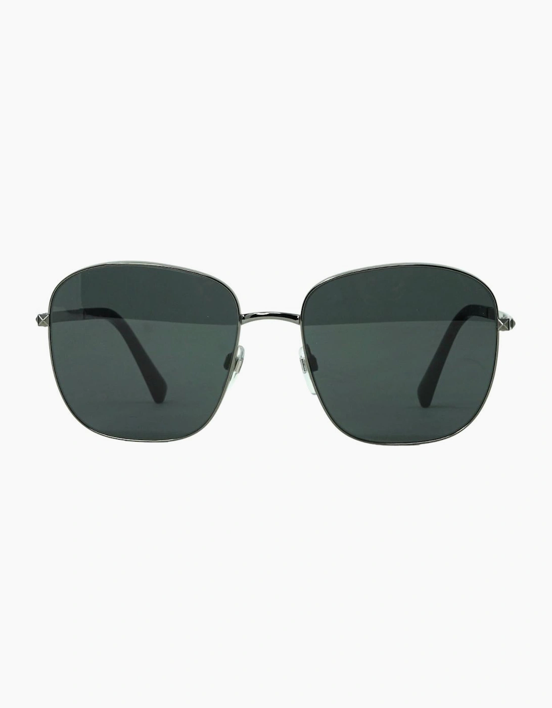 Women's Valentino Garavani Va2046 303987 Brand Stud Silver Sunglasses - Size: ONE size