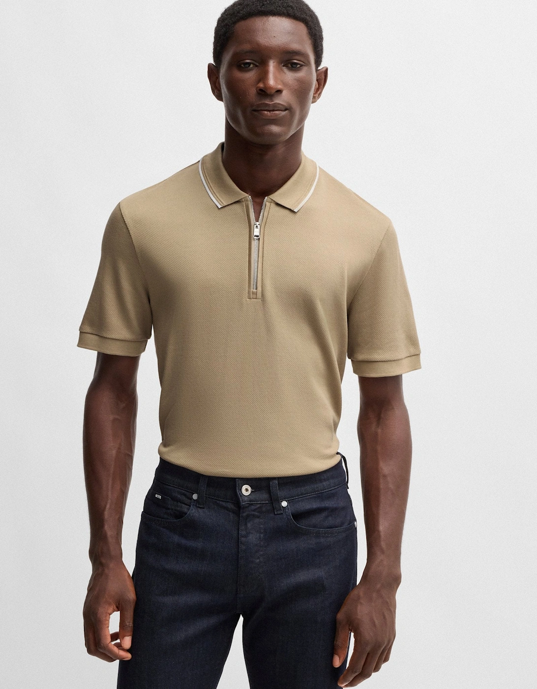 BOSS Black H-Paras 59 Polo Shirt A2-24 275 L Beige