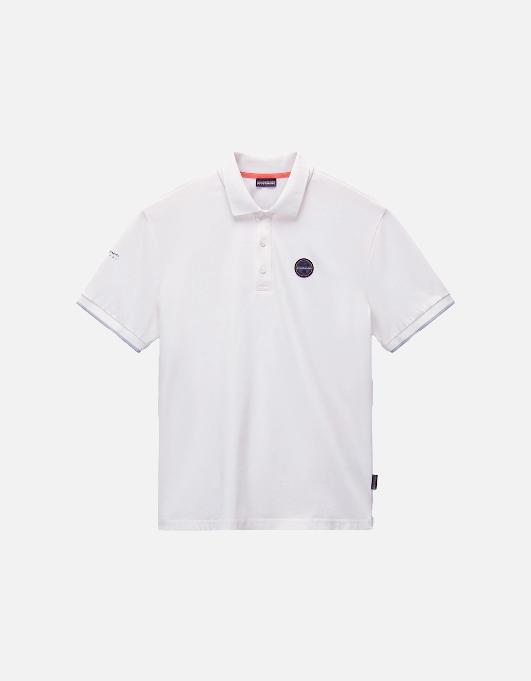 E Badge Polo Shirt White Heron, 5 of 4