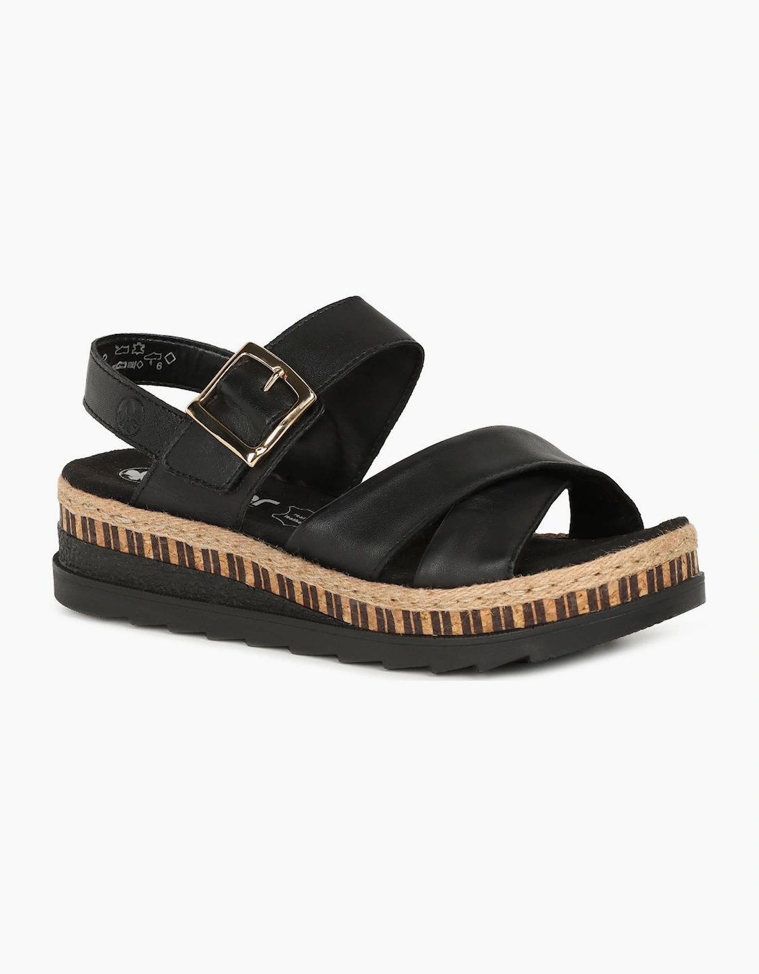 Rieker Women's Cayman Womens Sandals - Black - Size: 7.5