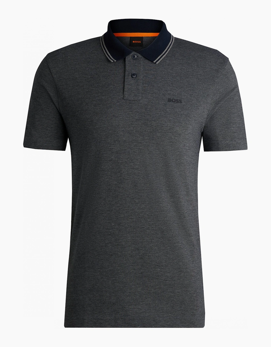 Men's Hugo Boss Men's Navy Peoxford Polo Shirt - Grey - Size: 44