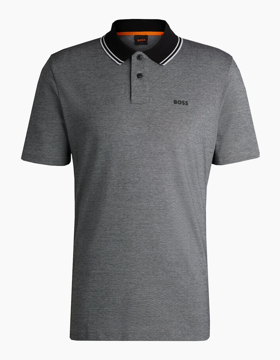 Men's Hugo Boss Men's Black Peoxford Polo Shirt - Grey - Size: 40