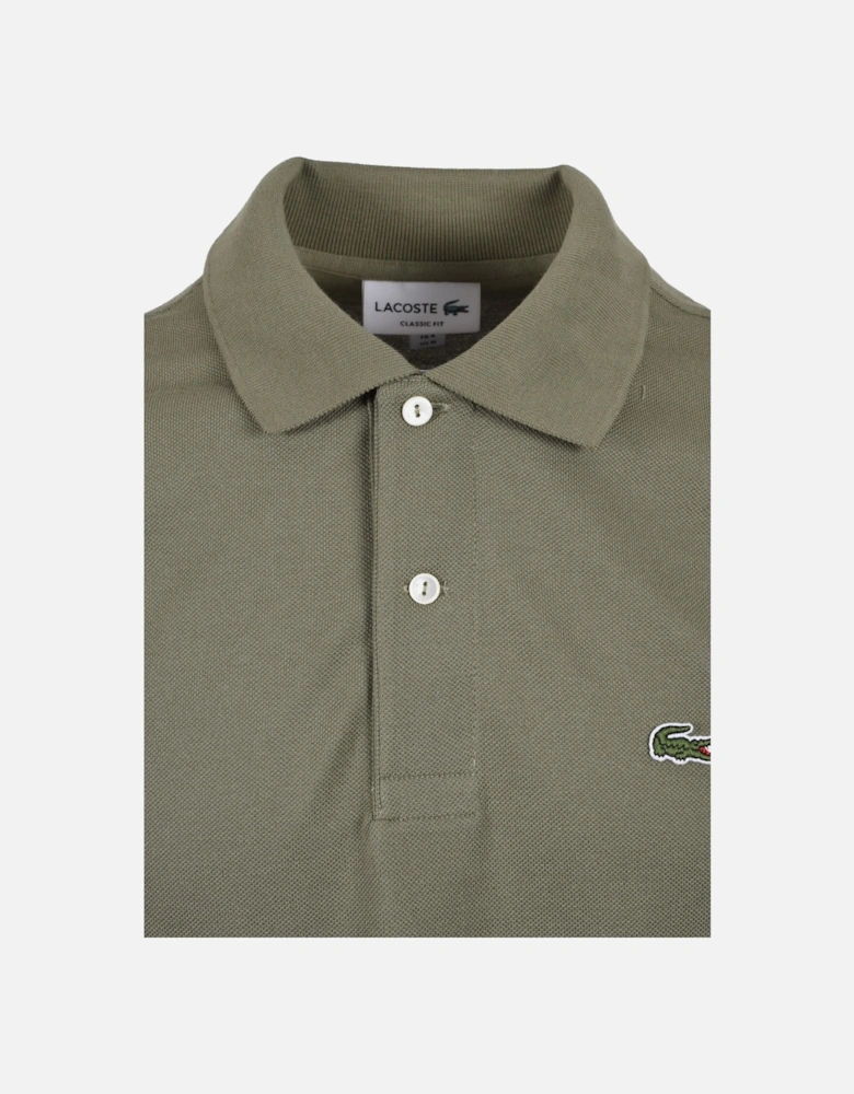 L.12.12 Piqué Cotton Polo Khaki