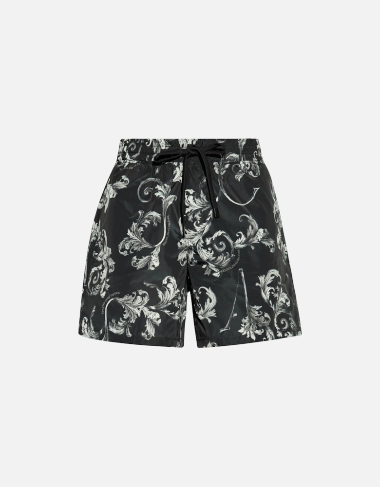 Nylon Baroque All Over Black Shorts