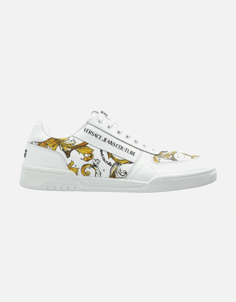 Brooklyn Barocco Logo Low-Top White Sneaker