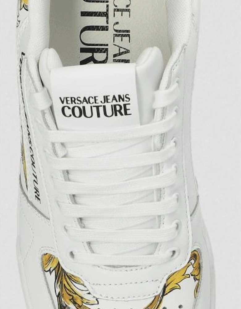 Brooklyn Barocco Logo Low-Top White Sneaker