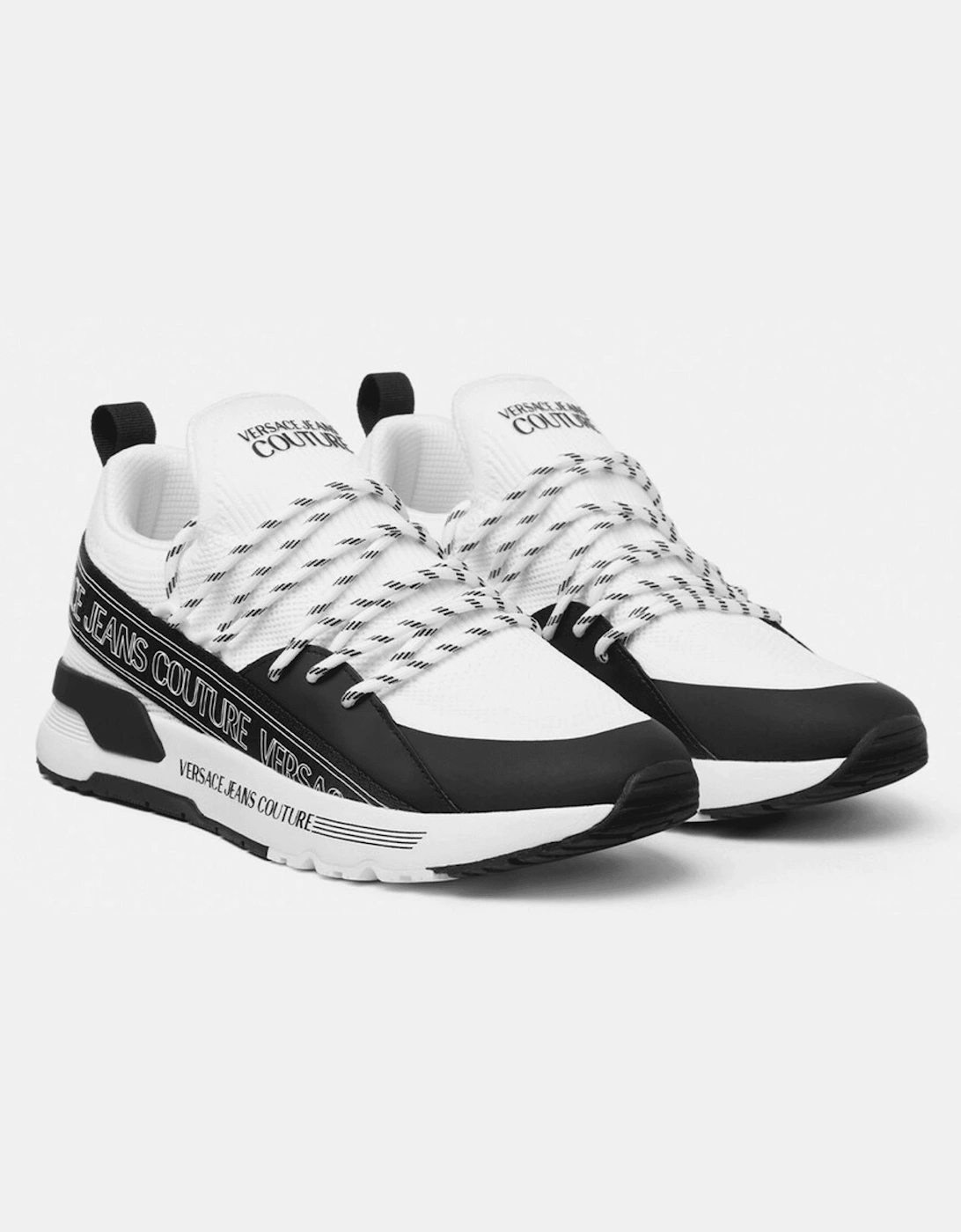 Dynamic Low-Top White Runner Sneakers