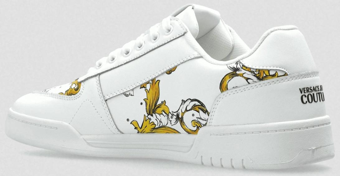 Brooklyn Barocco Logo Low-Top White Sneaker