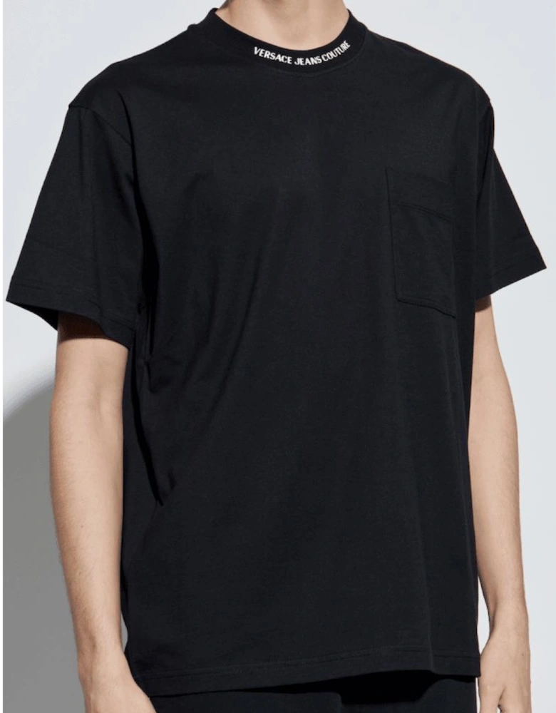 Chain Logo Black Pocket T-Shirt