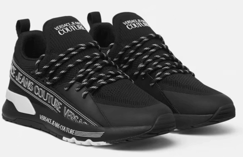 Dynamic Low-Top Black Runner Sneakers