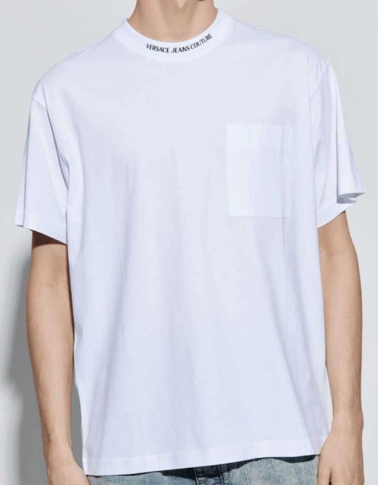 Chain Logo White Pocket T-Shirt