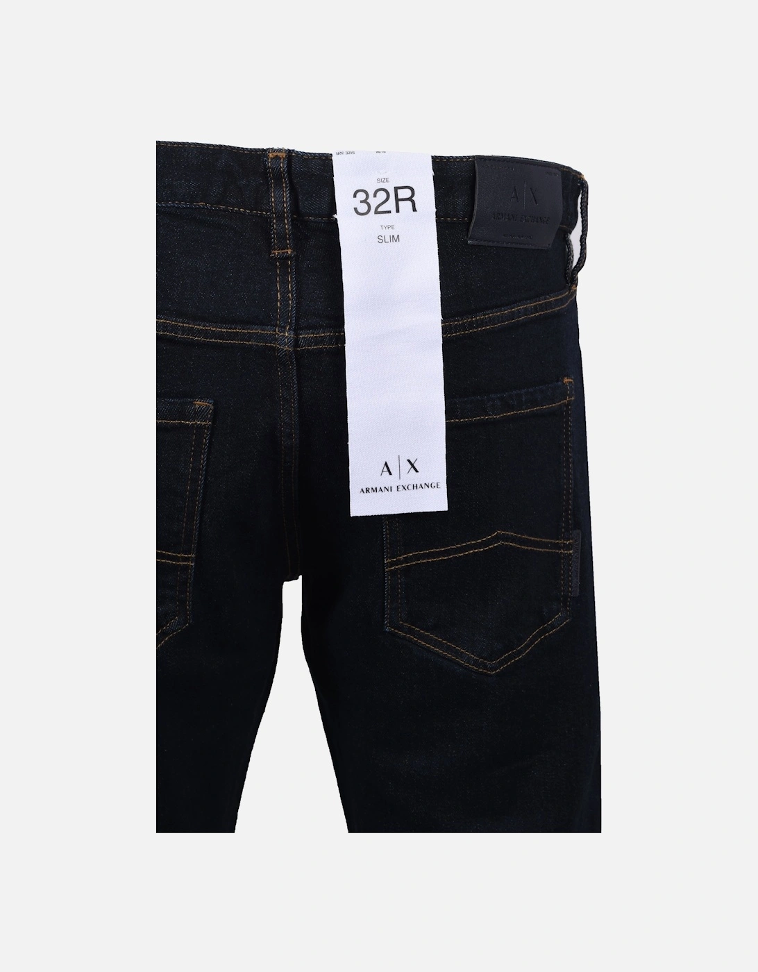Men's Armani Exchange Slim Fit Jeans Dark Denim - Black - Size: 36/32