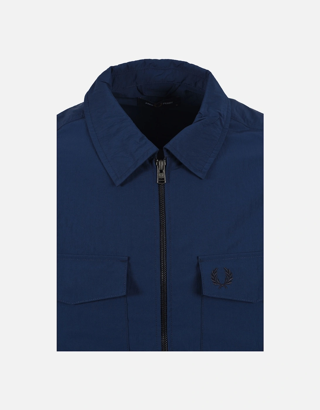 Zip Through Overshirt Tennis Blue