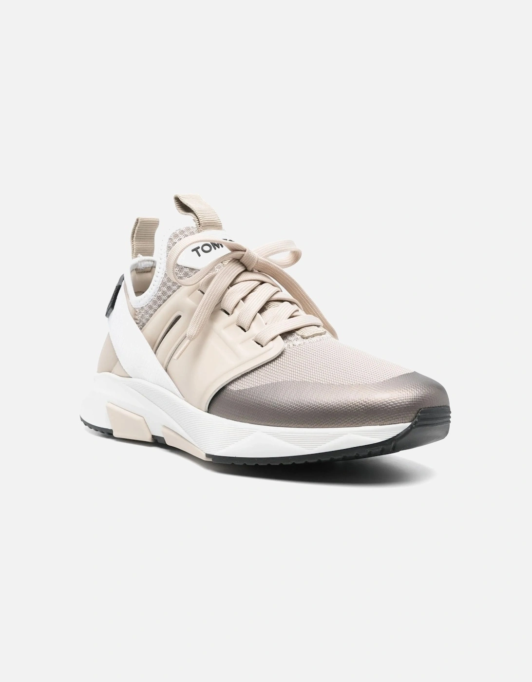 Jago Mixed Material Sneakers Beige