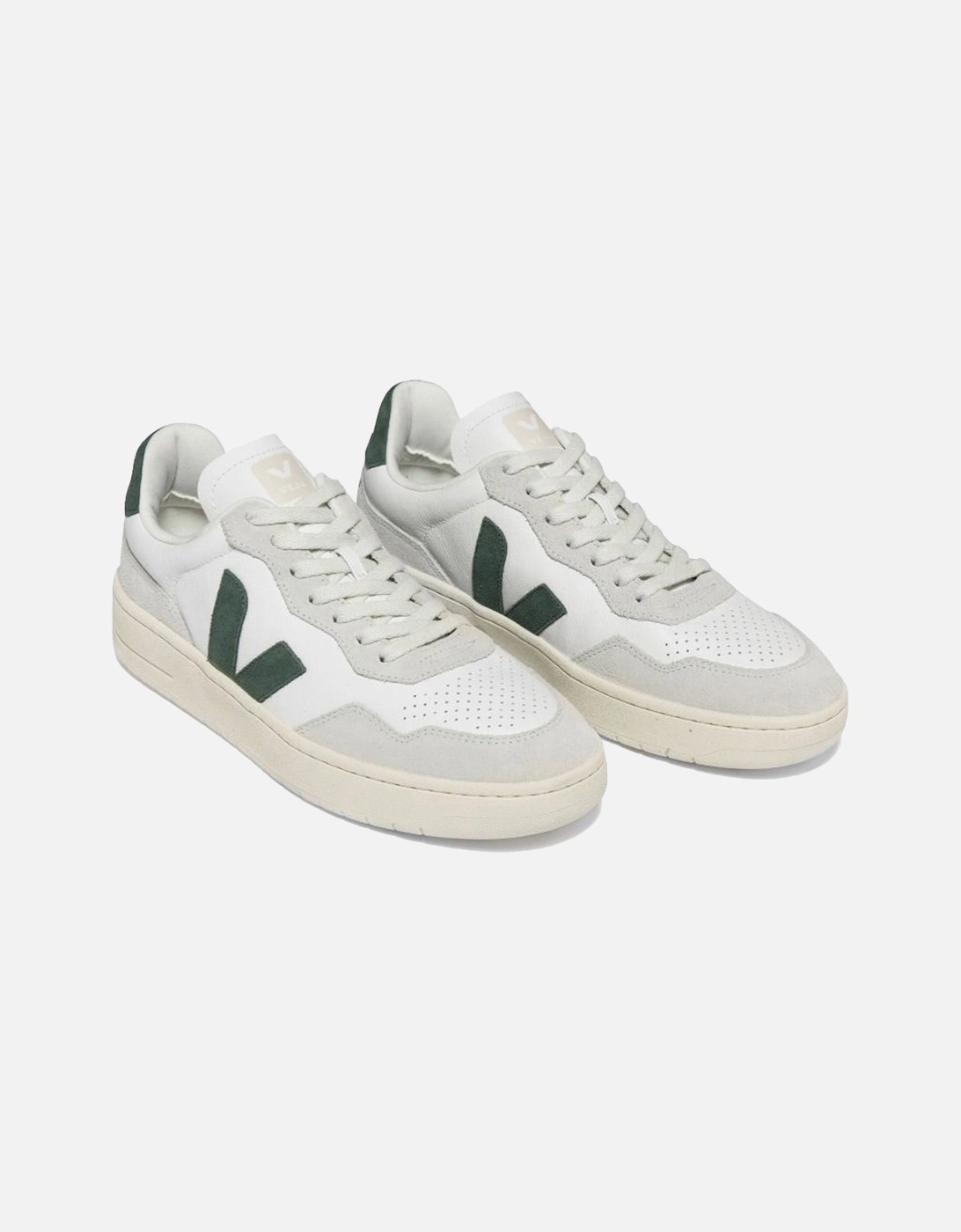 V90 O.T Leather Trainer Extra White/Cyprus