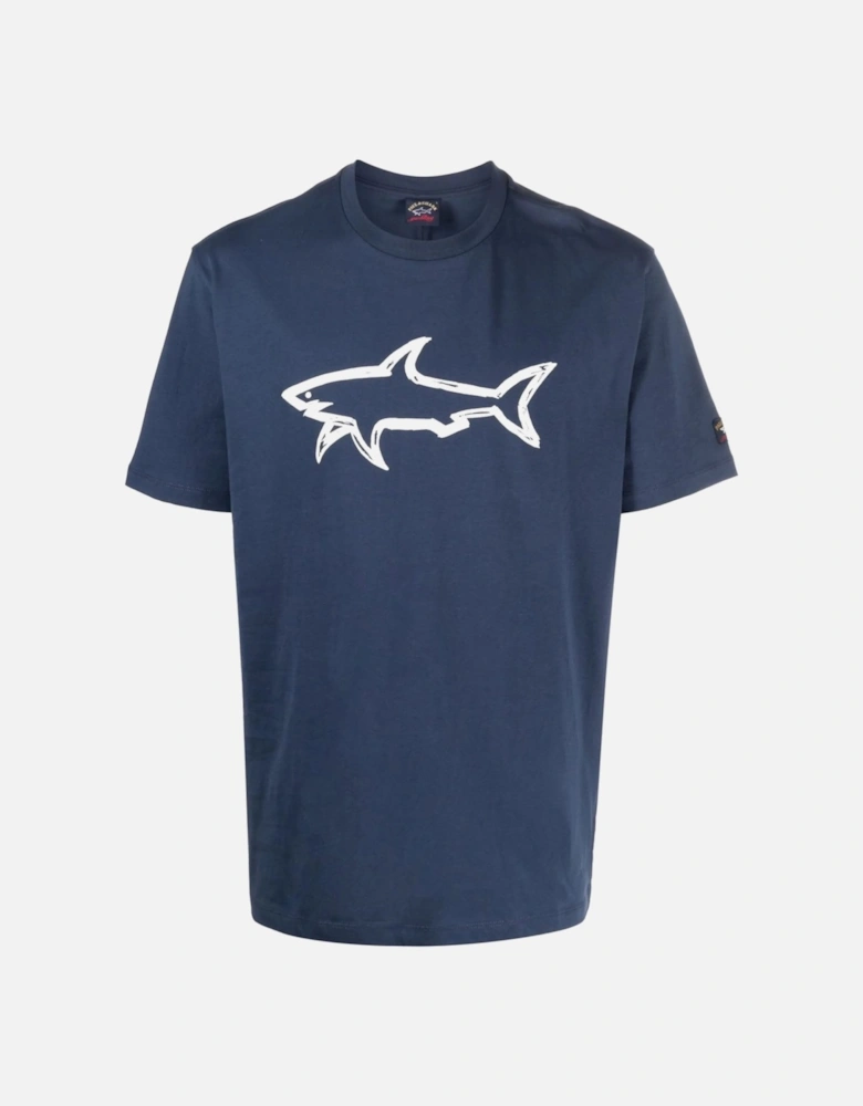 Printed Shark T-Shirt Navy