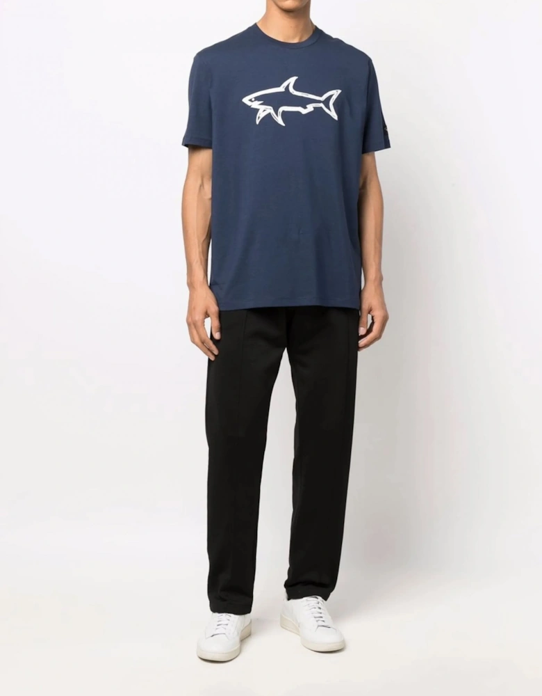 Printed Shark T-Shirt Navy