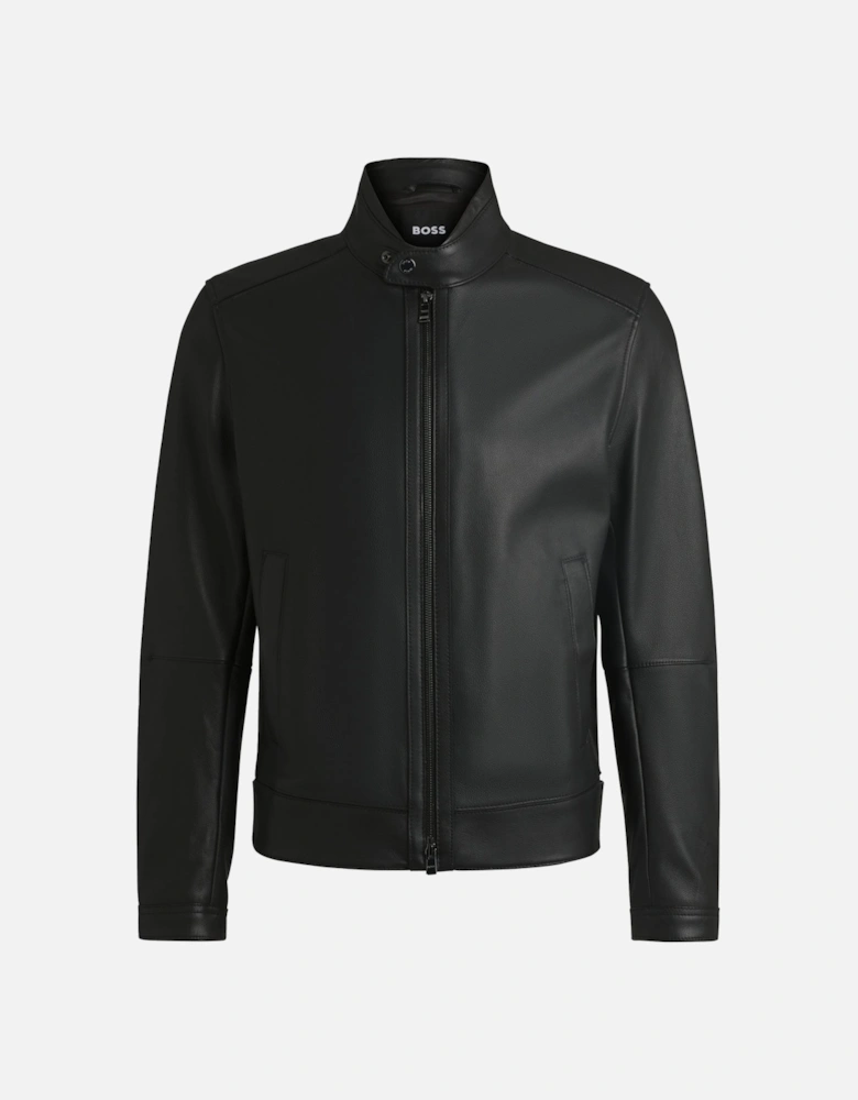 H Mansell 3 Leather Jacket Black