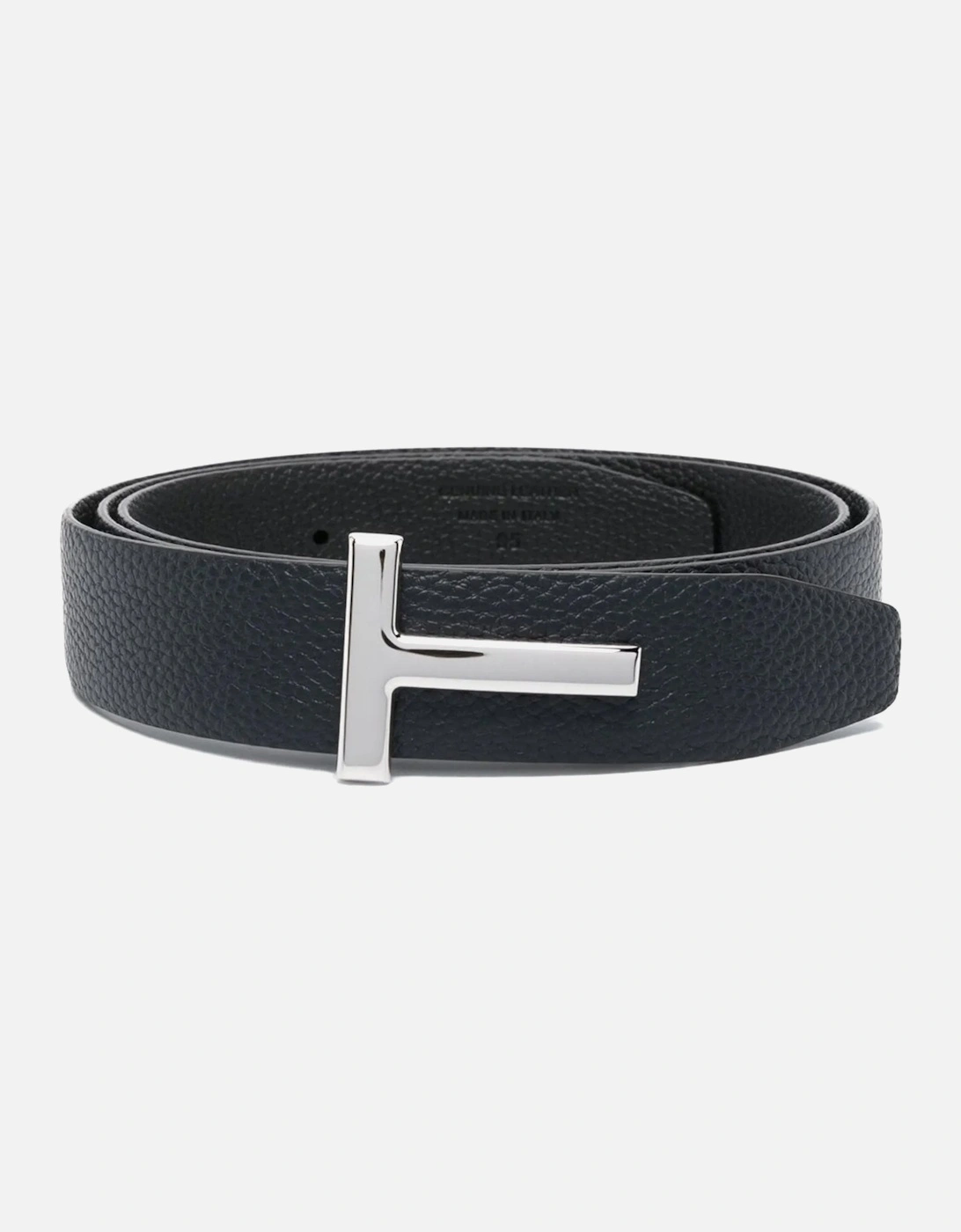 Reversible Leather T Belt 30MM Navy, 3 of 2