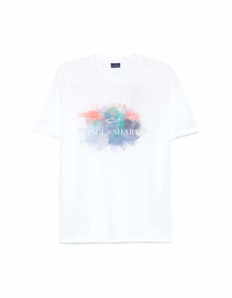 Multi Colour Print T-Shirt White