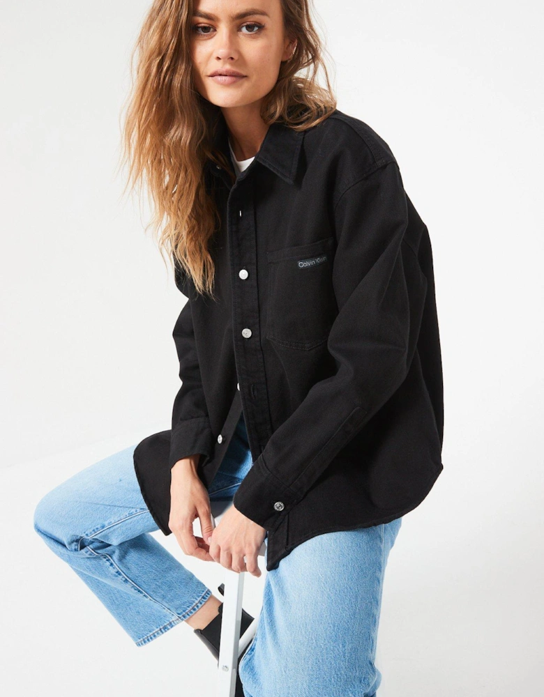 Denim Overshirt - Black