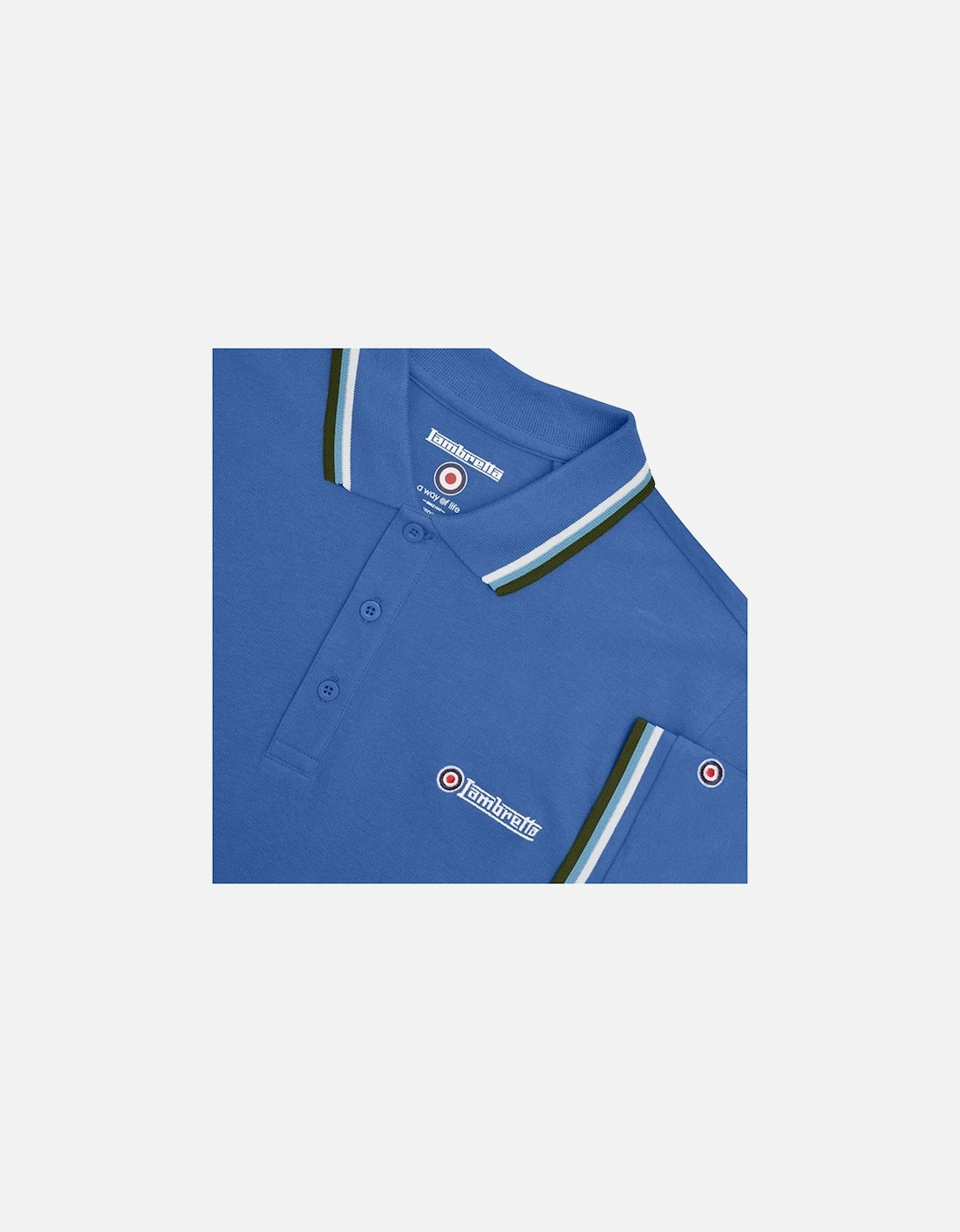 Lambretta Mens Triple Tipped Polo Shirt