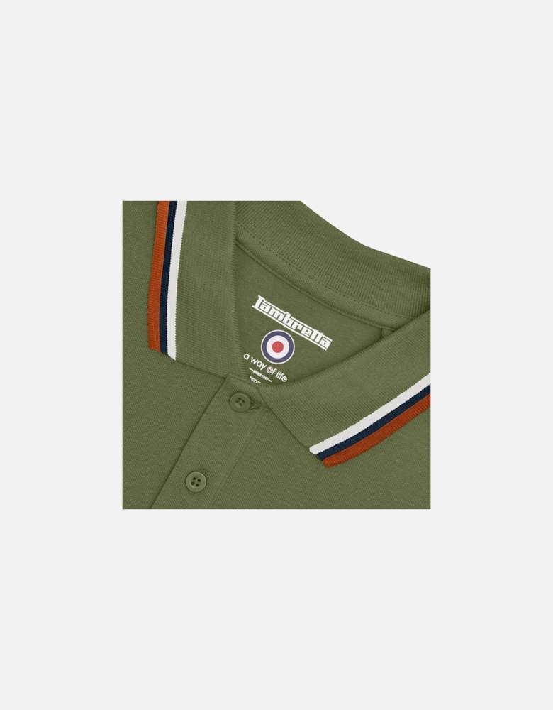 Lambretta Mens Triple Tipped Polo Shirt