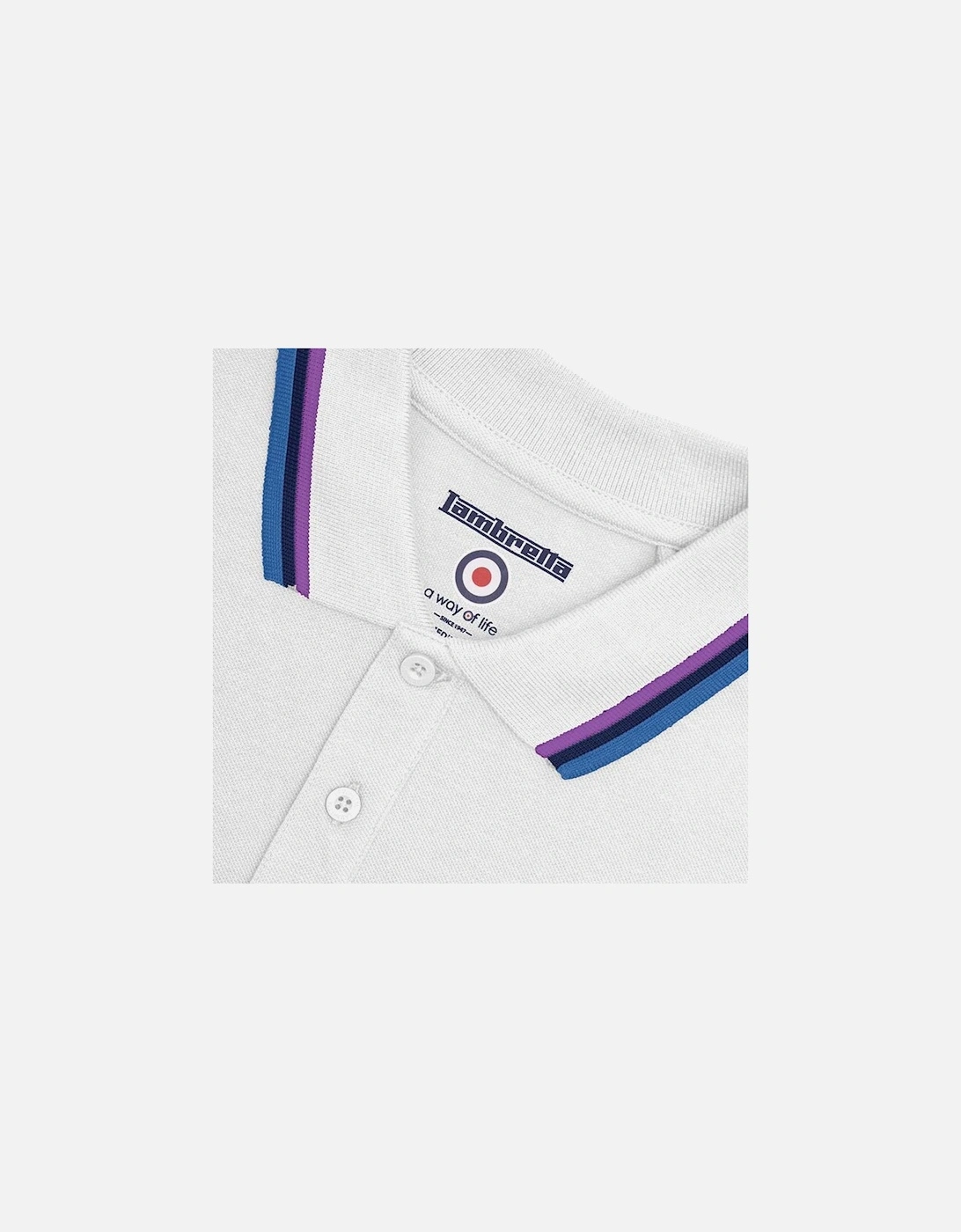 Lambretta Mens Triple Tipped Polo Shirt
