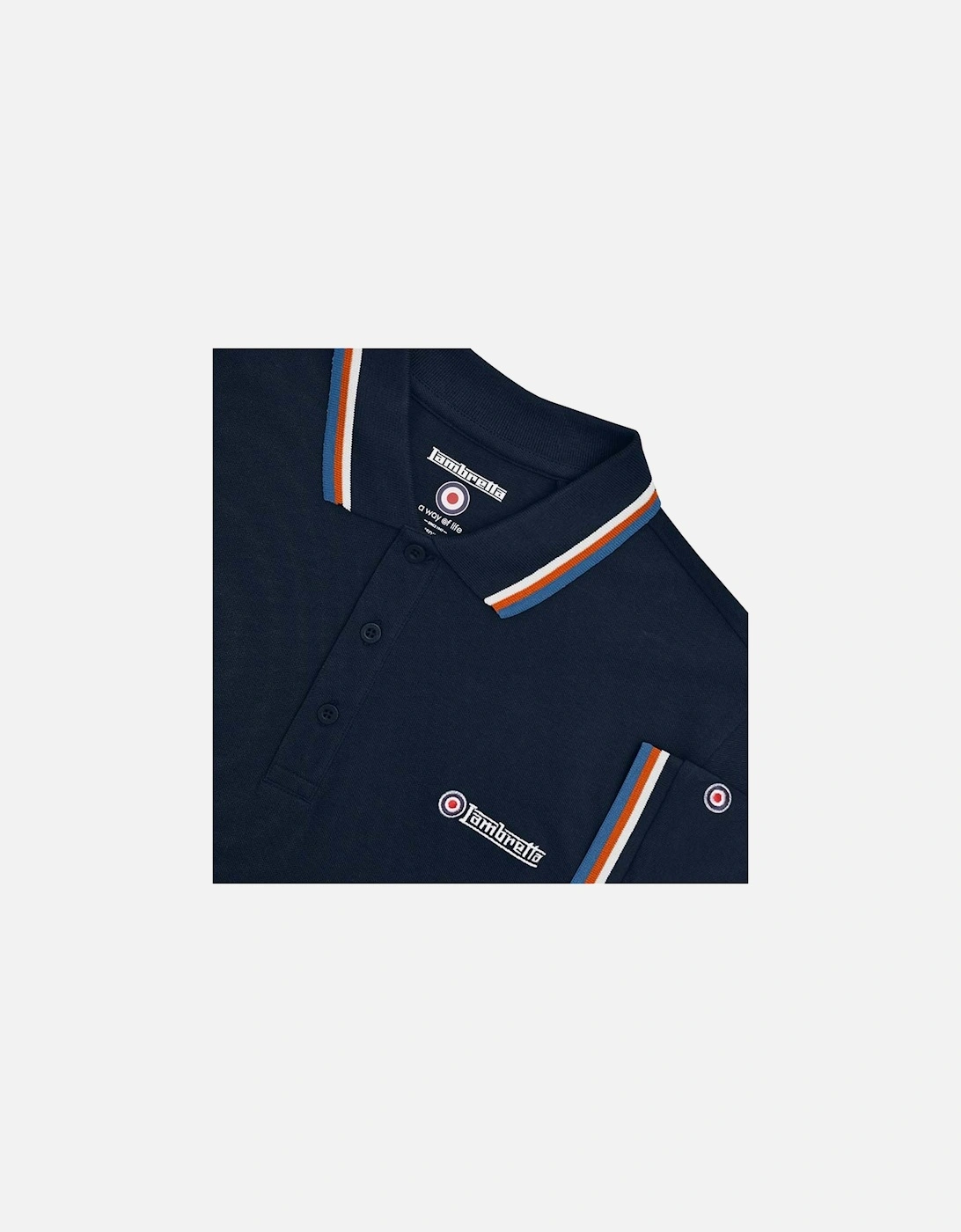 Lambretta Mens Triple Tipped Polo Shirt