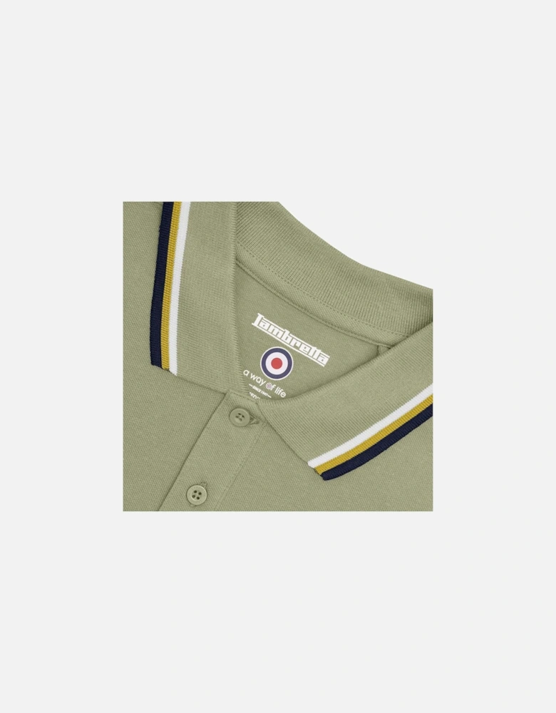 Lambretta Mens Triple Tipped Polo Shirt