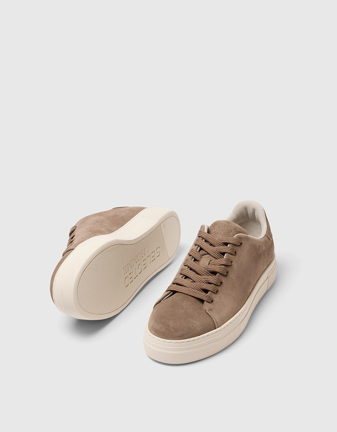 Homme Men's David Chunky Suede Sneaker Greige