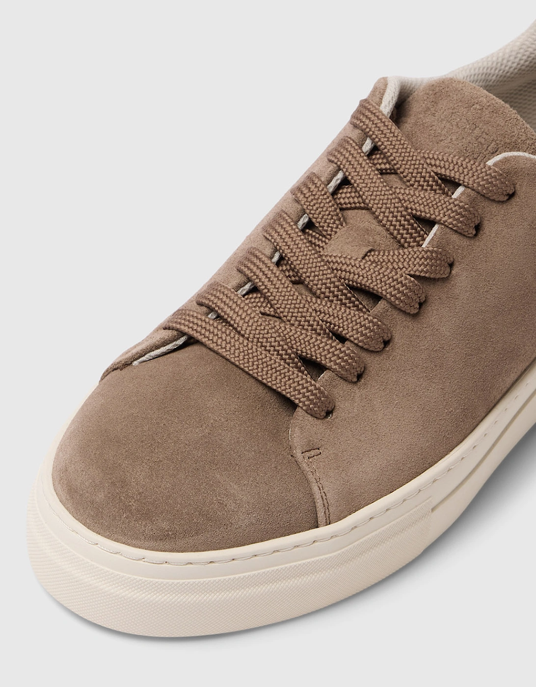 Homme Men's David Chunky Suede Sneaker Greige