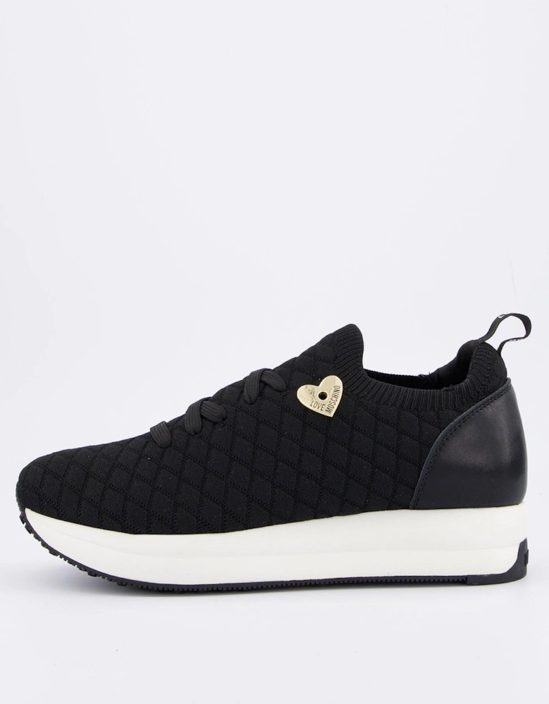 Heart Logo Runners - Black/Black