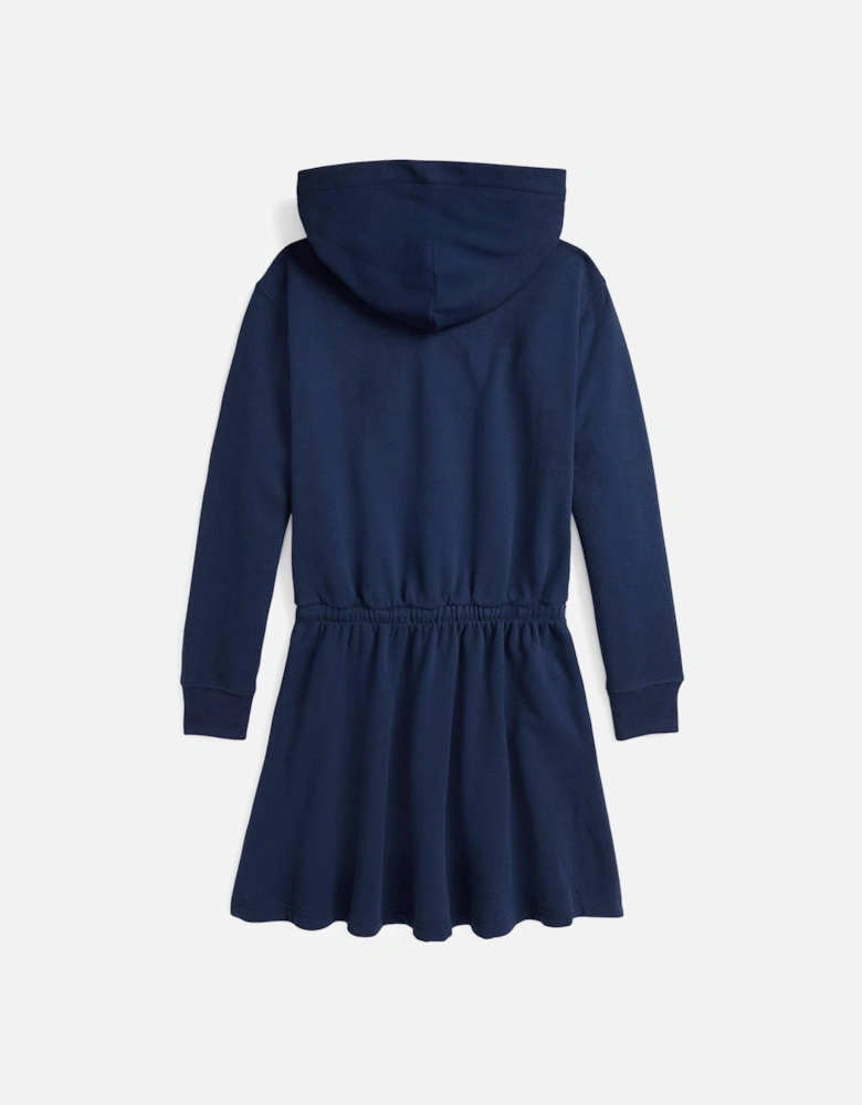 Girls Polo Sweat Dress - Navy