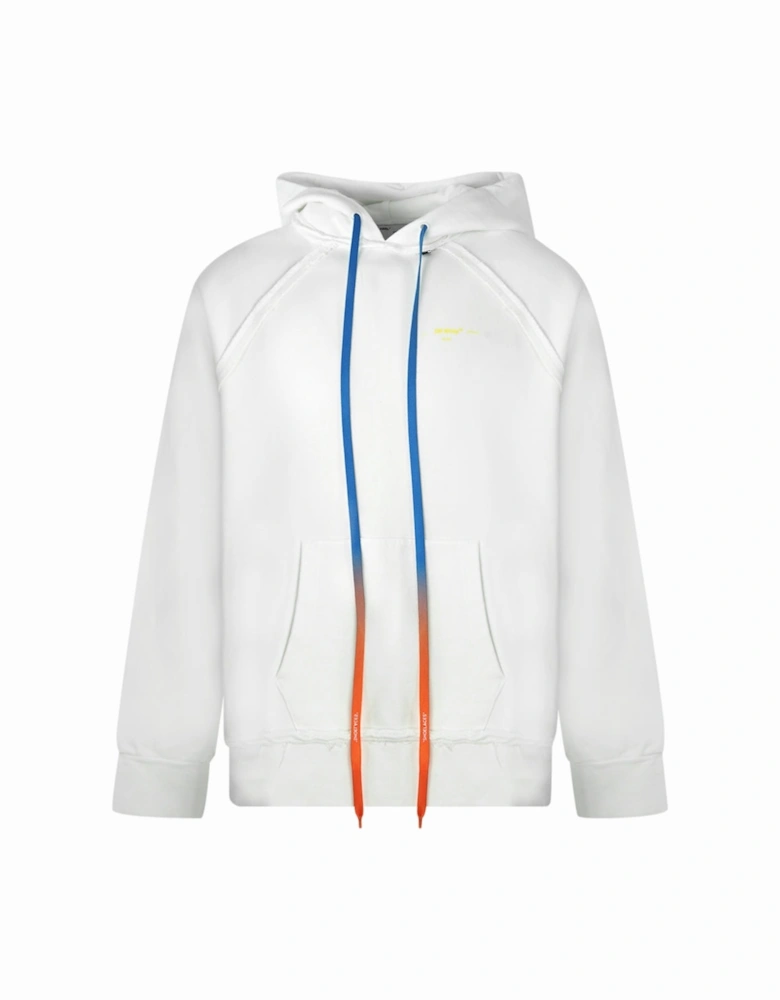 Long Drawstrings White Oversized Hoodie