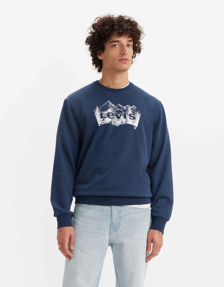 Standard Fit Graphic Crewneck Sweatshirt