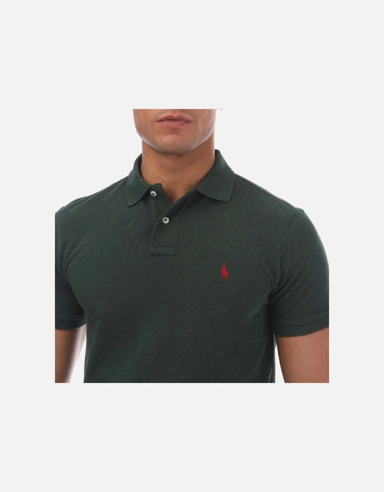 Custom Slim-Fit Mesh Polo Shirt