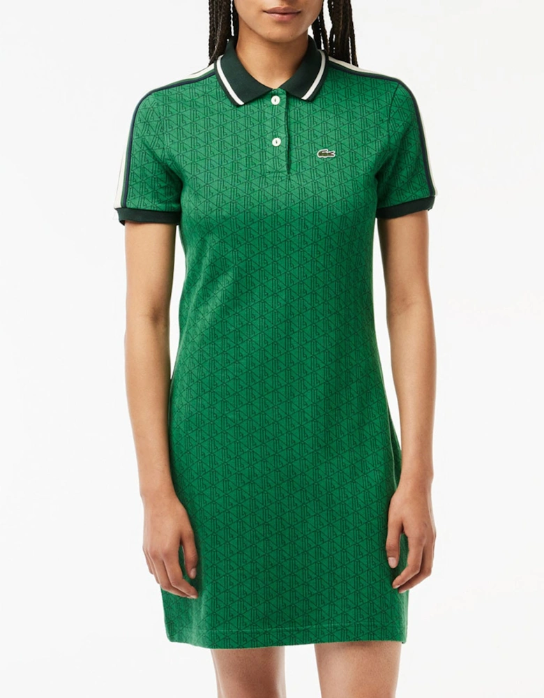 Slim Fit Monogram Jacquard Dress