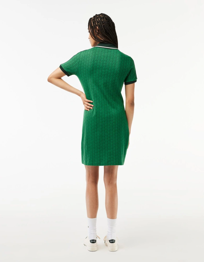 Slim Fit Monogram Jacquard Dress