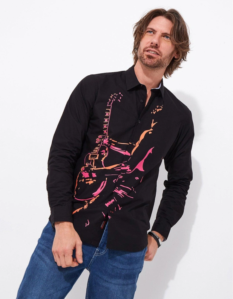 Play It Loud Long Sleeve Shirt - Black