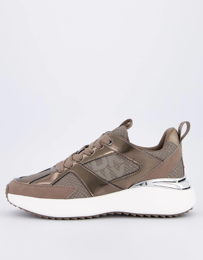 Zofi Lace Up Sneakers - Light Brown