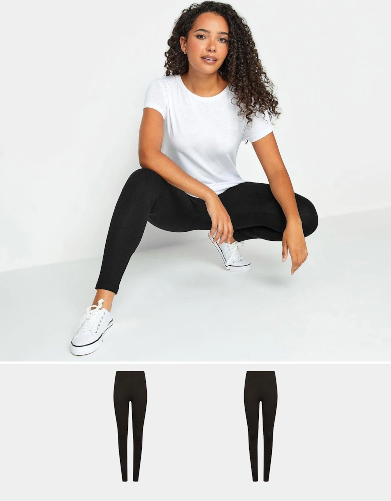 2 Pack Basic Leggings - Black