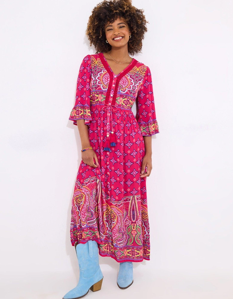 Ultimate Boho Maxi Dress - Pink