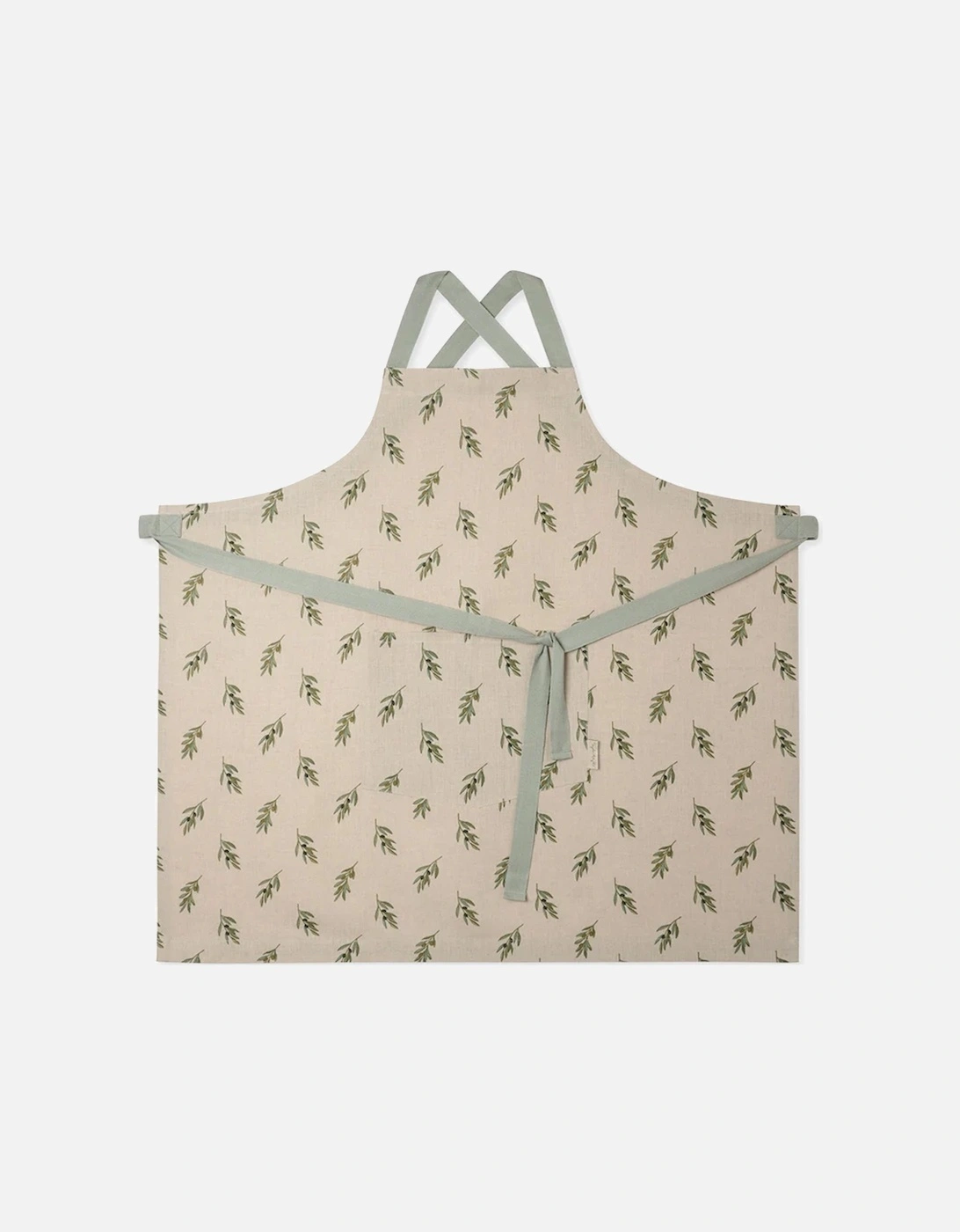 Olive Linen Cross Back Apron, 7 of 6