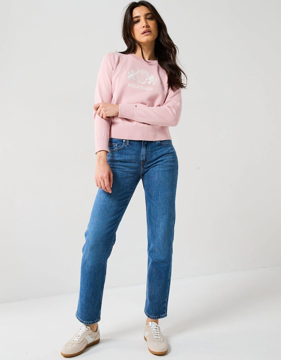 Crest Logo Knitted Jumper - Pink