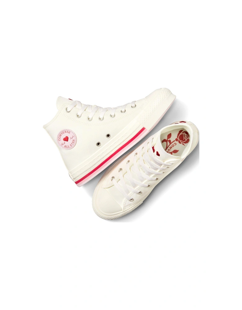 Kids Chuck Taylor All Star Eva Lift Canvas Hi Top - White