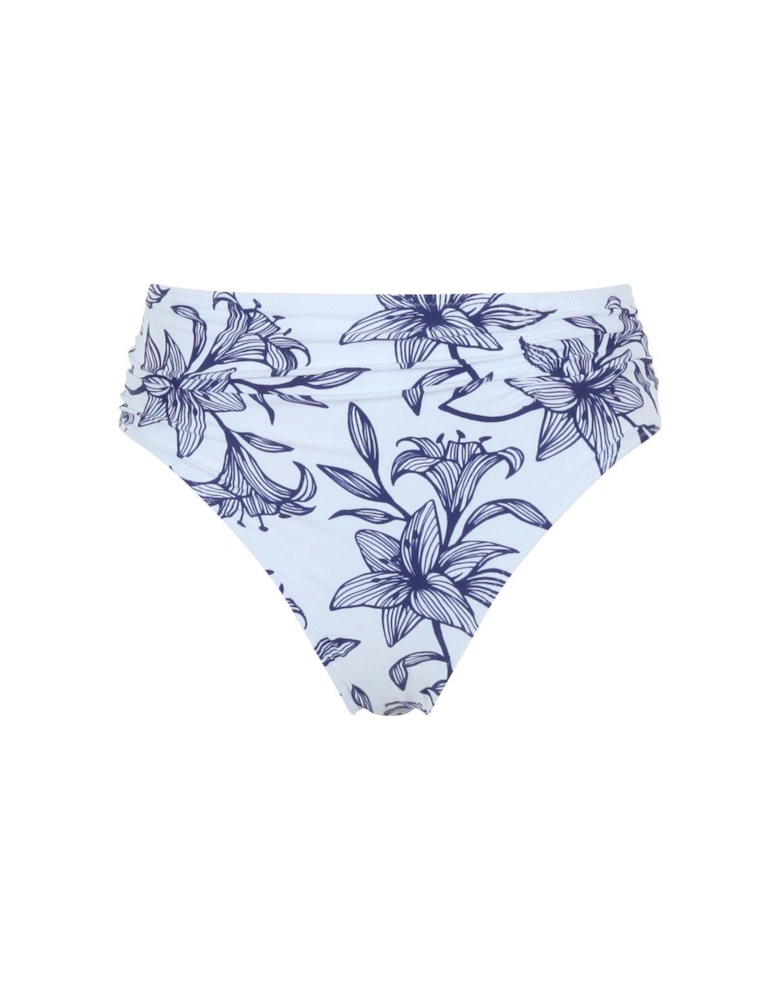 Midi Gather Brief Capri Print