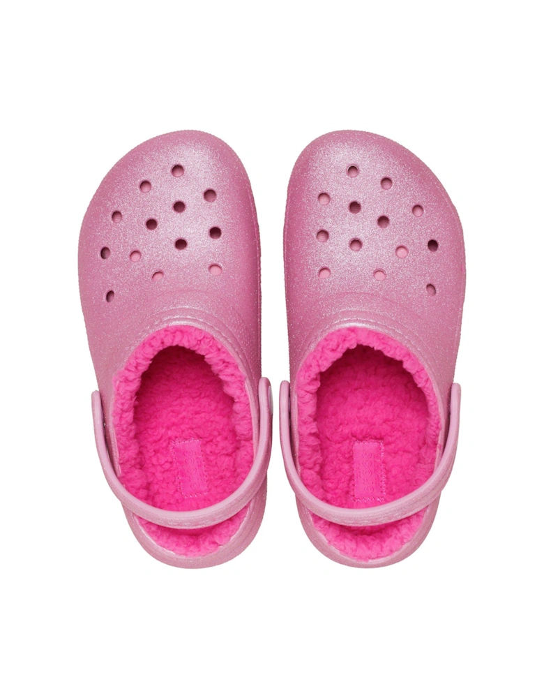 Kids Classic Lined Glitter Clog - Pink